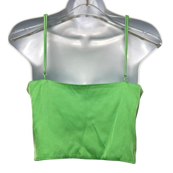 Zara Satin Effect Cowl Neck Crop Top with Corset Boning M - Picture 3 of 8